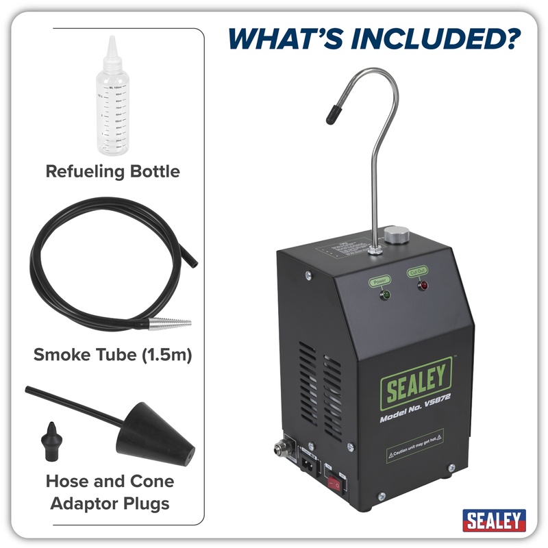 Sealey Leak Detector Smoke Diagnostic Tool VS872 1650mm Hose