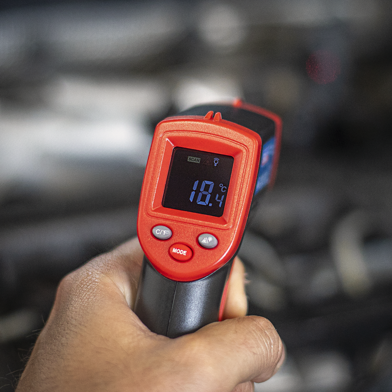 Sealey Infrared Laser Digital Thermometer 12:1 -50°C to +400°C