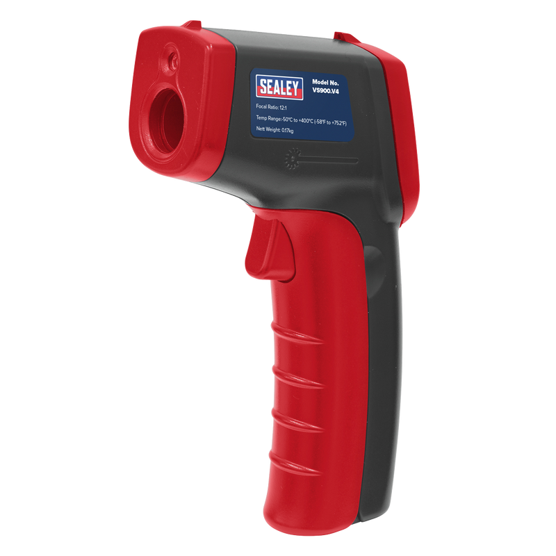Sealey Infrared Laser Digital Thermometer 12:1 -50°C to +400°C