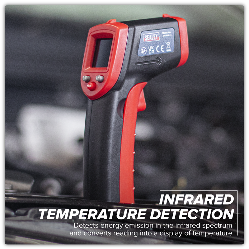 Sealey Infrared Laser Digital Thermometer 12:1 -50°C to +530°C