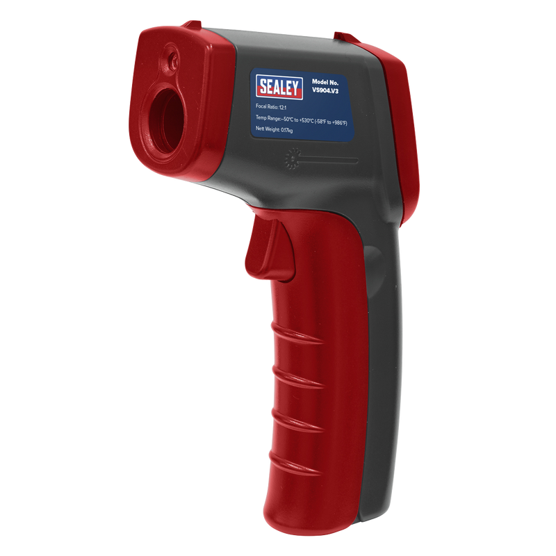Sealey Infrared Laser Digital Thermometer 12:1 -50°C to +530°C