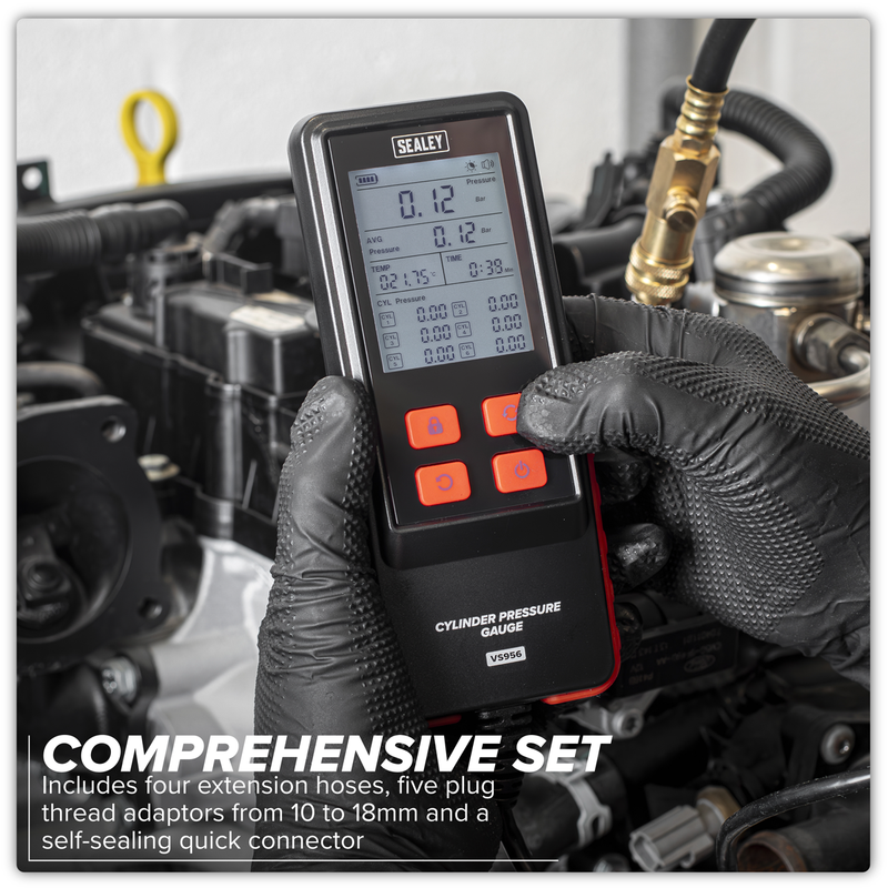 Sealey Digital Compression Test Kit VS956 10 Piece