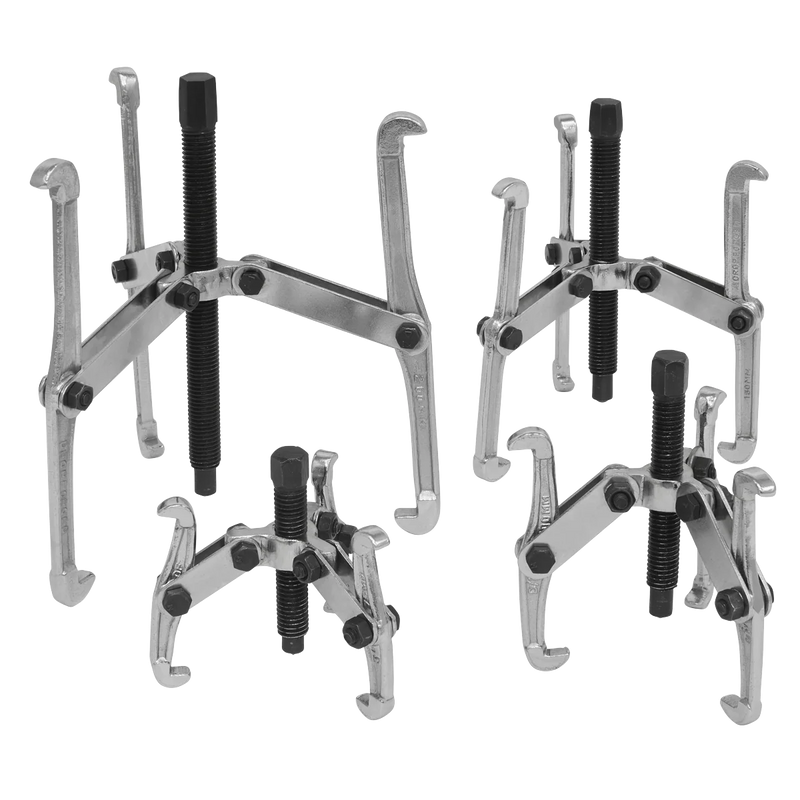 Sealey Reversible Triple Leg Puller Set 4 Piece - 200mm Reach