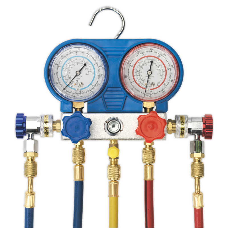 Sealey Air Conditioning Manifold VSAC002 1550mm Hose
