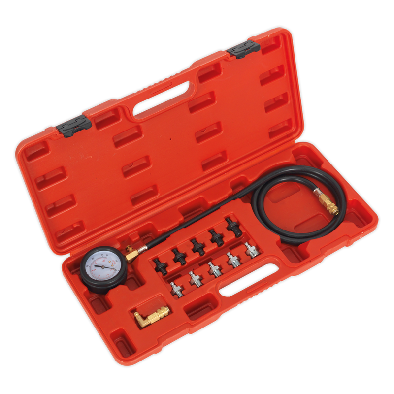 Sealey Oil Pressure Test Kit VSE203 12 Piece Set