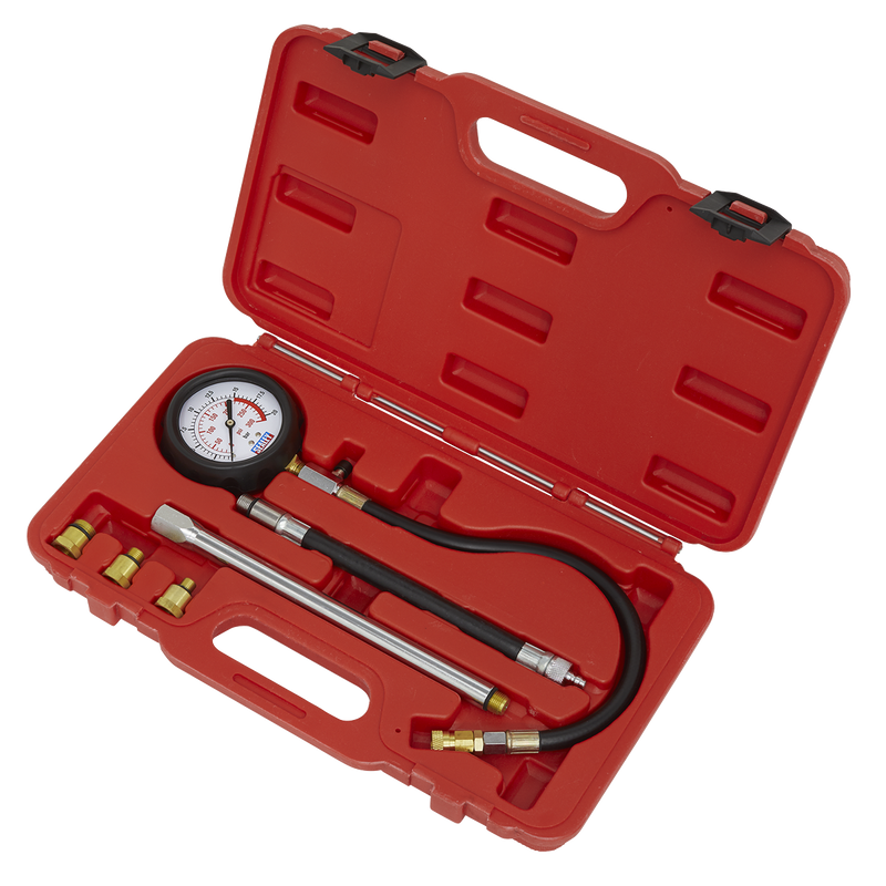 Sealey Petrol Compression Tester Deluxe Kit VSE300D 300psi