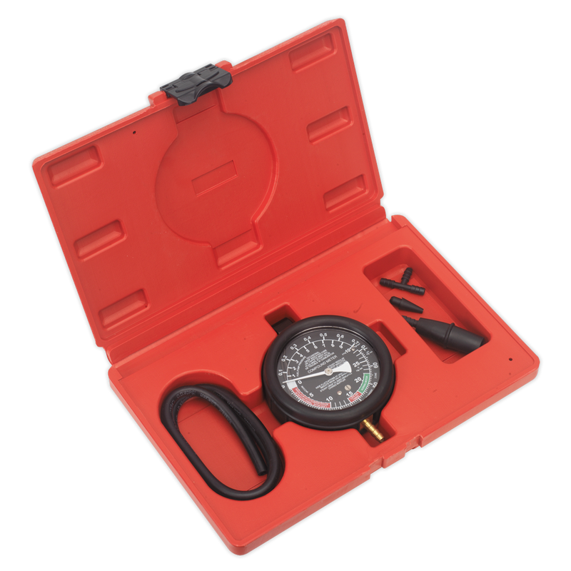 Sealey Vacuum & Fuel Pump Pressure Test Gauge Set VSE952 80mm