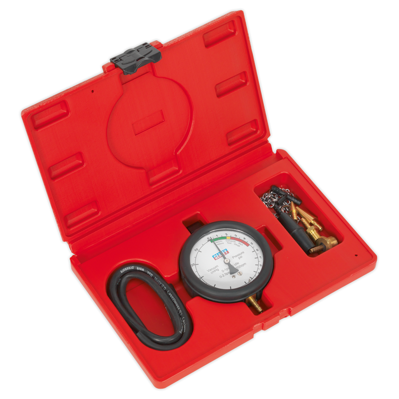 Sealey Catalytic Converter Back Pressure Test Kit VSE953 0-10psi