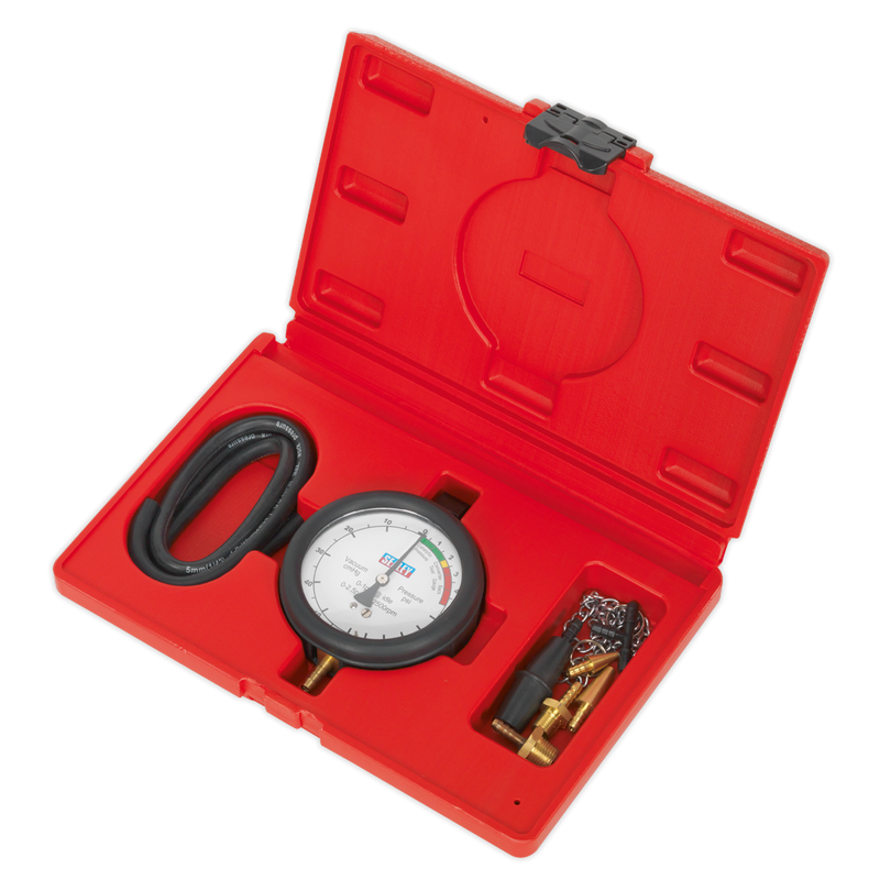 Sealey Catalytic Converter Back Pressure Test Kit VSE953 0-10psi