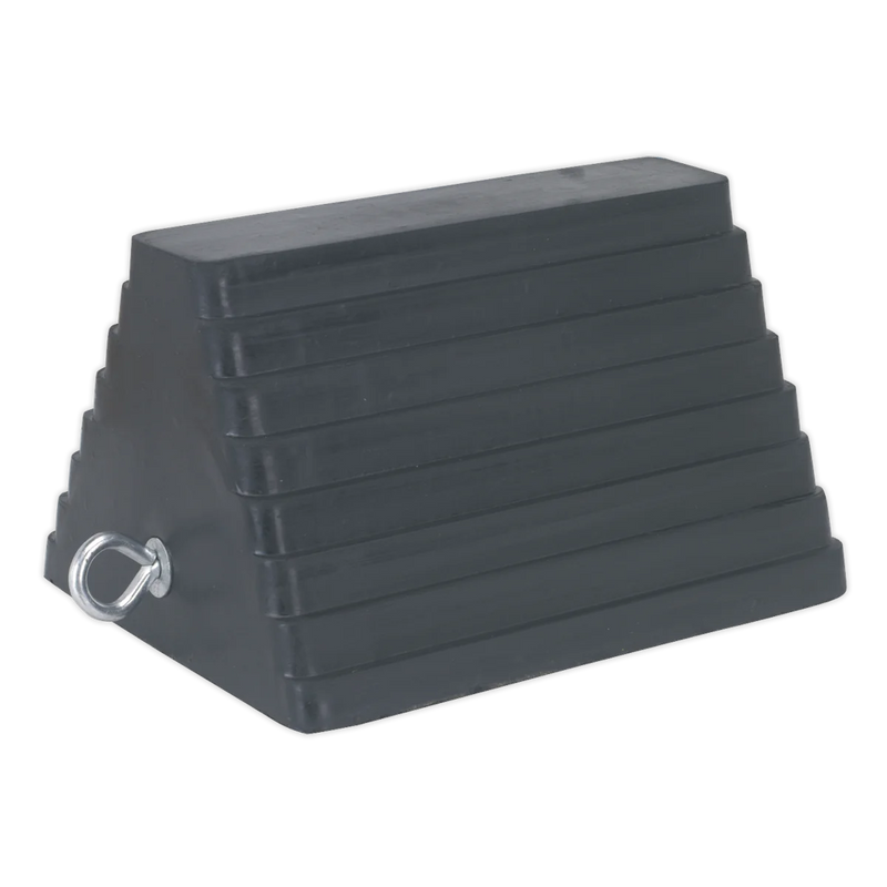 Sealey Rubber Wheel Chock WC03 3.8kg - Suitable for Vehicles Below 10T