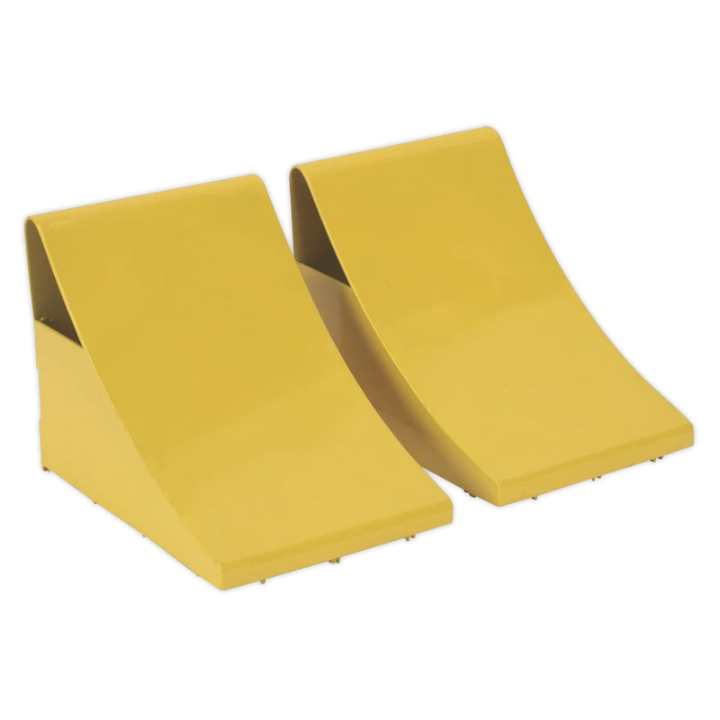 Sealey Heavy-Duty Steel Wheel Chocks 4kg - Pair
