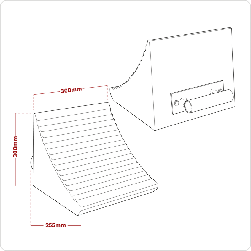 Sealey Heavy-Duty Rubber Wheel Chock WC12 300mm