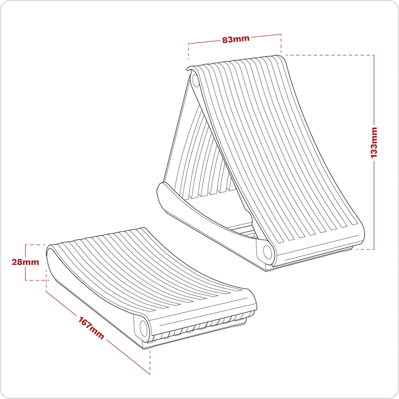 Sealey Folding Wheel Chocks WCF01 - Compact for Cars up to 2 Tonne