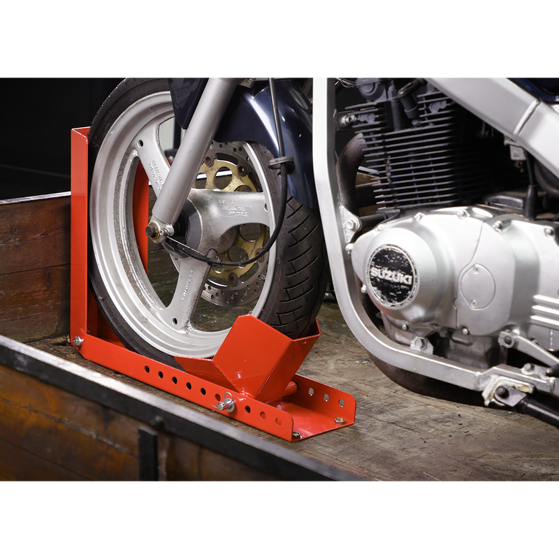 Sealey Bolt Down Motorcycle Wheel Clamp WCR02 Adjustable 13-21"