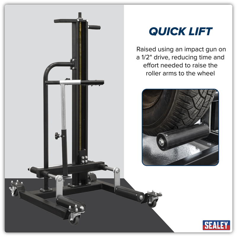 Sealey Viking Wheel Removal Trolley WD50QLS 50kg Capacity