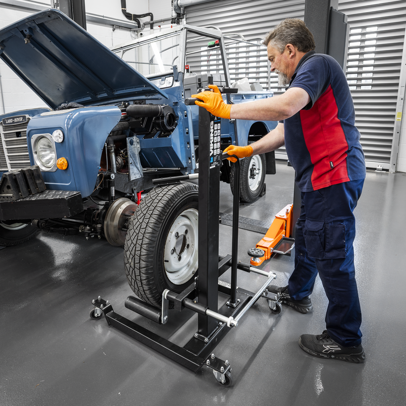 Sealey Viking Wheel Removal Trolley WD50QLS 50kg Capacity