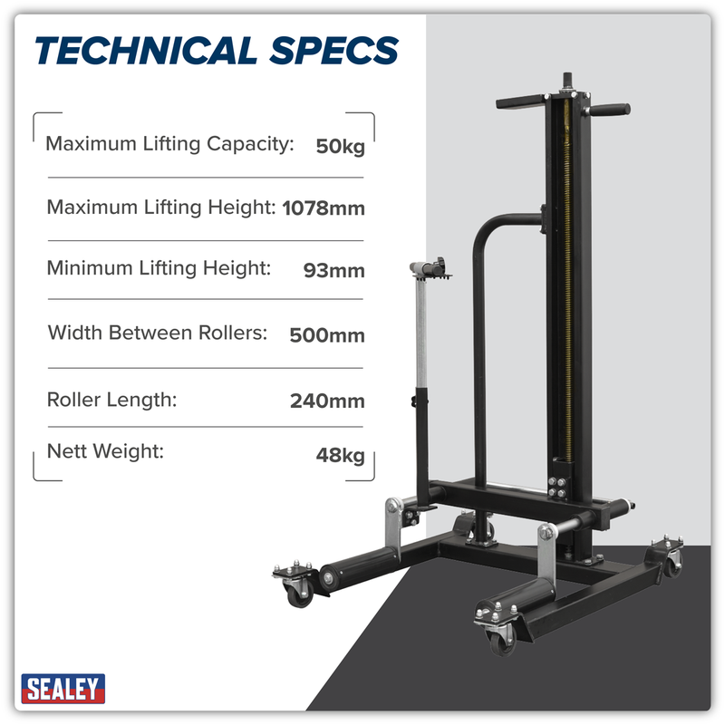 Sealey Viking Wheel Removal Trolley WD50QLS 50kg Capacity