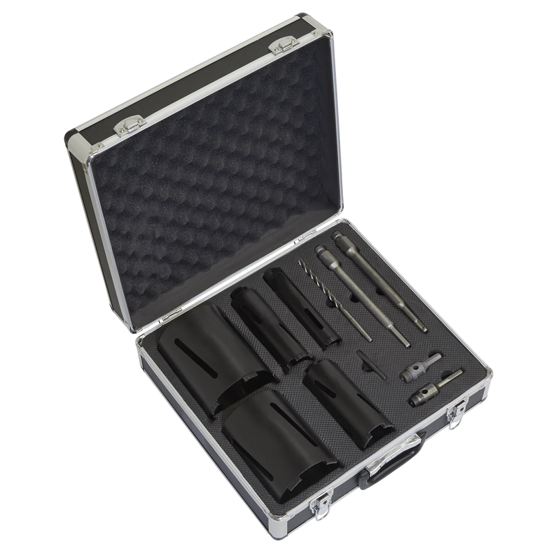 Sealey Diamond 5 Core Kit - SDS Plus & Hex Adaptors Included