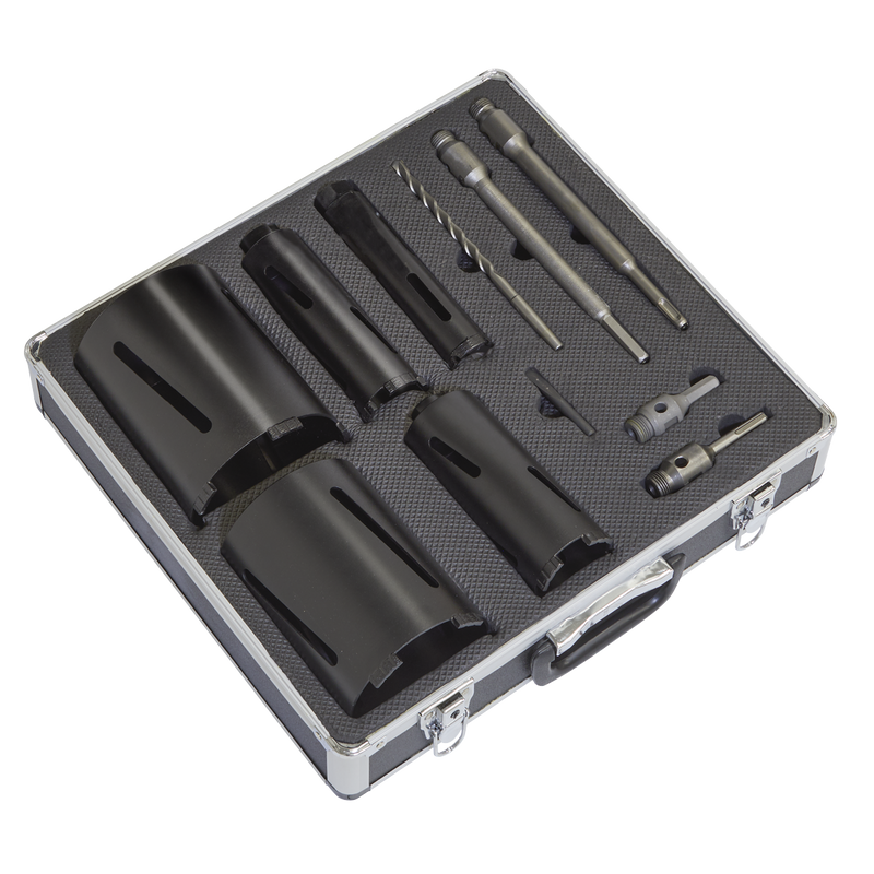 Sealey Diamond 5 Core Kit - SDS Plus & Hex Adaptors Included