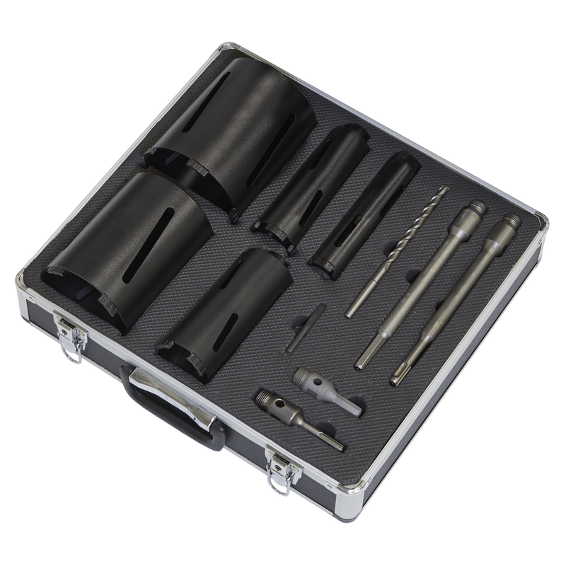 Sealey Diamond 5 Core Kit - SDS Plus & Hex Adaptors Included