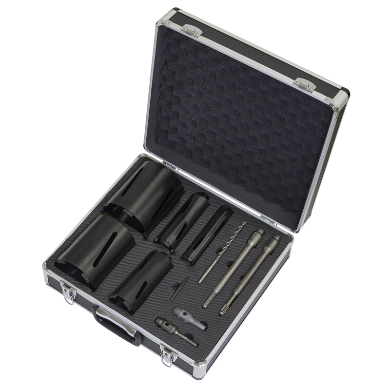 Sealey Diamond 5 Core Kit - SDS Plus & Hex Adaptors Included
