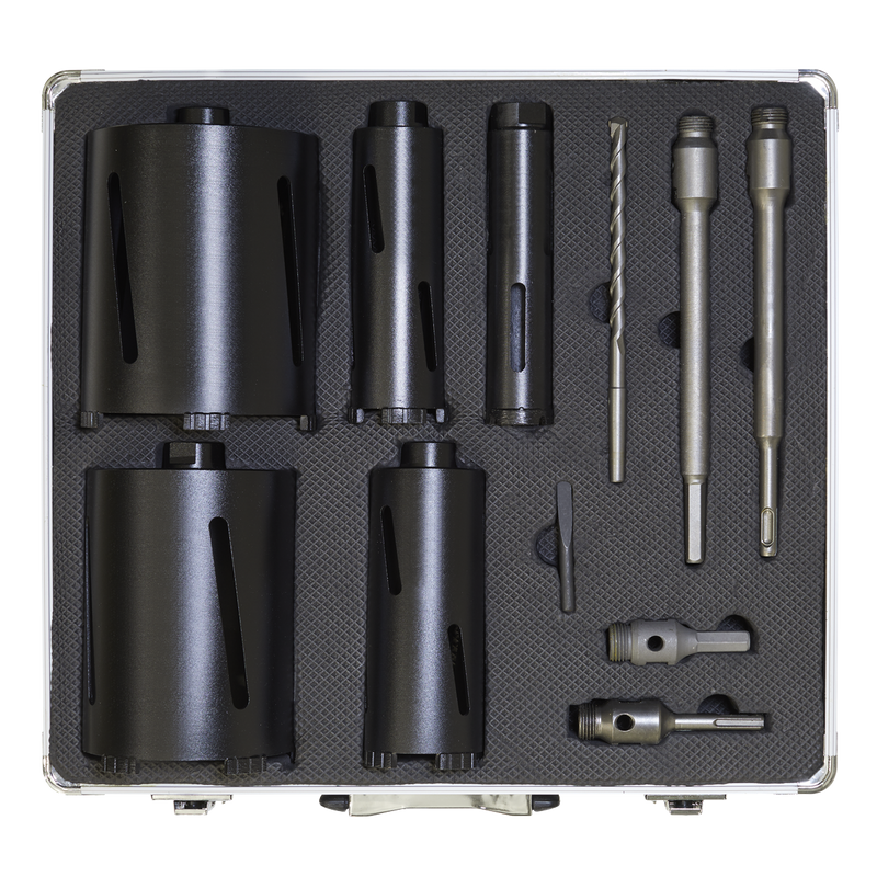 Sealey Diamond 5 Core Kit - SDS Plus & Hex Adaptors Included