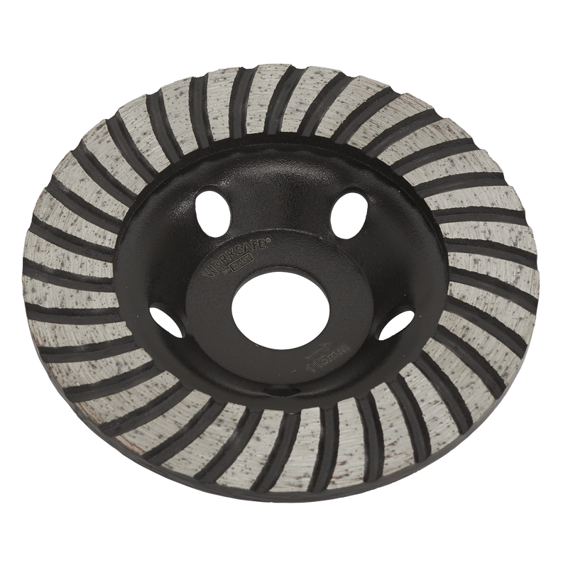 Worksafe Turbo Row Grinding Head 115mm for Concrete & Stone