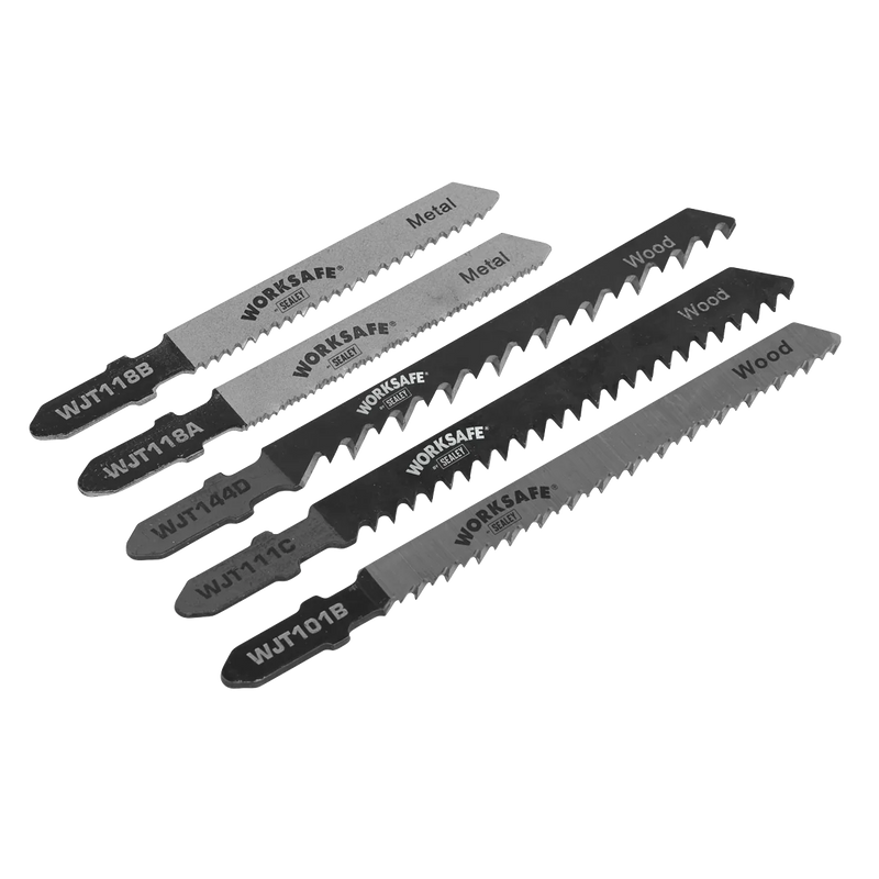 Sealey Jigsaw Blades Pack of 5 - Chrome Vanadium & HSS