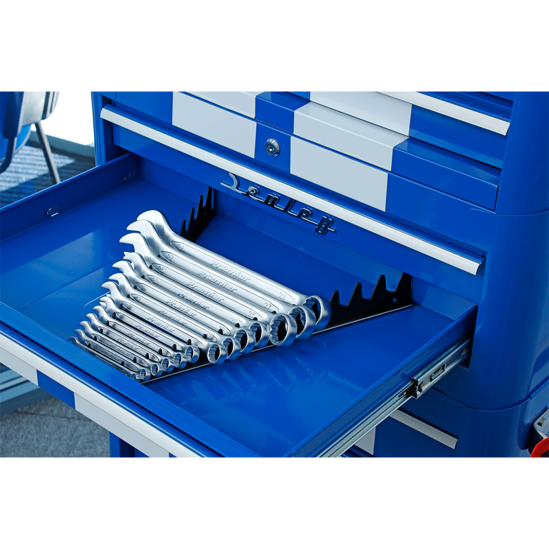 Sealey Premier Sharks Teeth Spanner Rack 2 Piece 20 Capacity 425mm