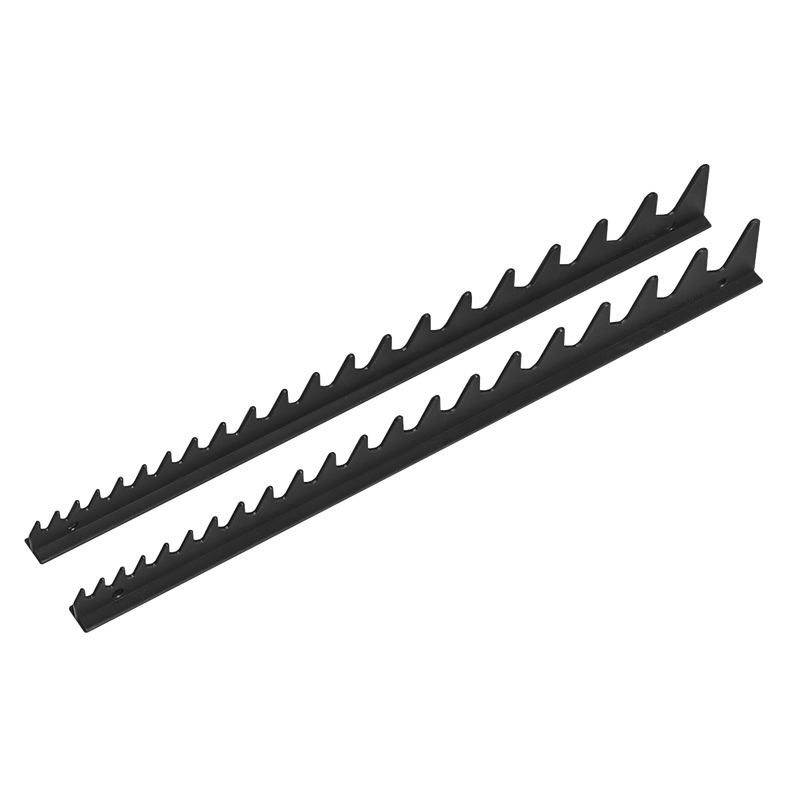 Sealey Premier Sharks Teeth Spanner Rack 2 Piece 20 Capacity 425mm