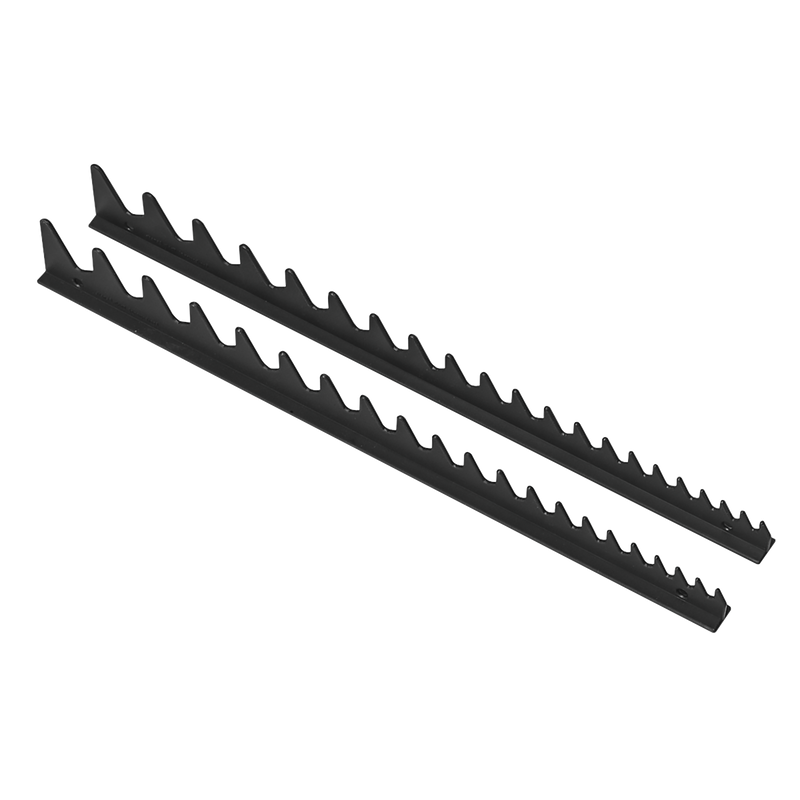 Sealey Premier Sharks Teeth Spanner Rack 2 Piece 20 Capacity 425mm