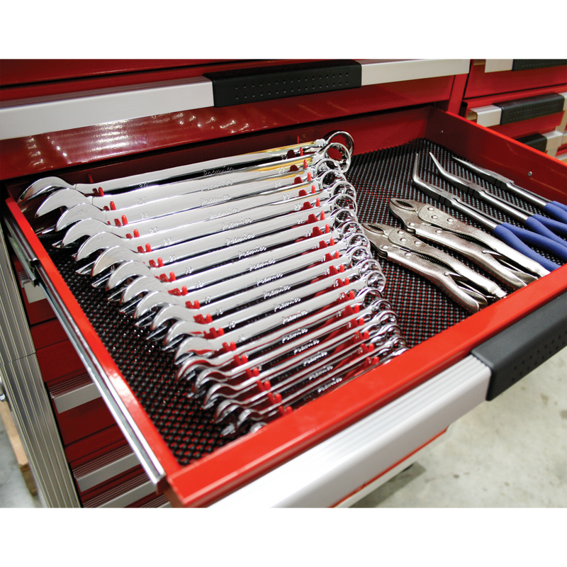 Sealey Premier Magnetic Spanner Rack 2 Piece 20 Capacity 385/425mm