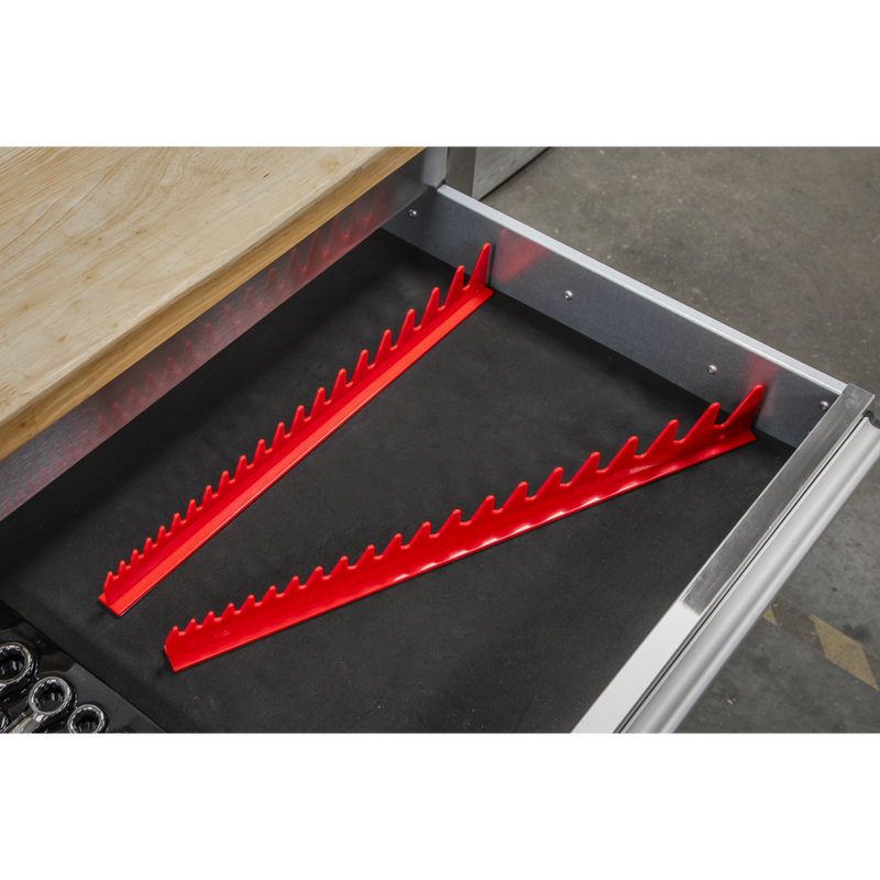 Sealey Premier Magnetic Spanner Rack 2 Piece 20 Capacity 385/425mm
