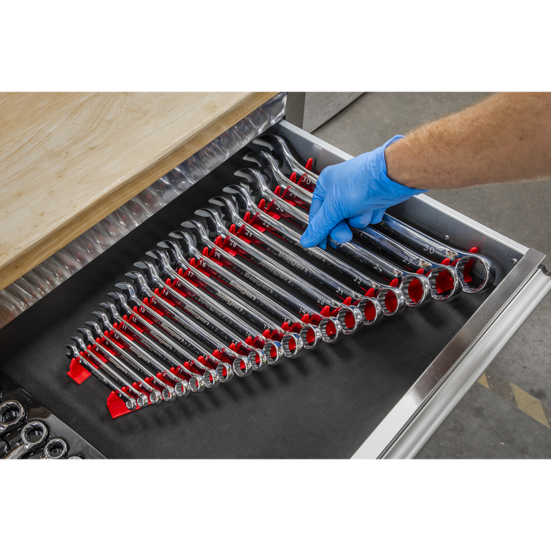 Sealey Premier Magnetic Spanner Rack 2 Piece 20 Capacity 385/425mm