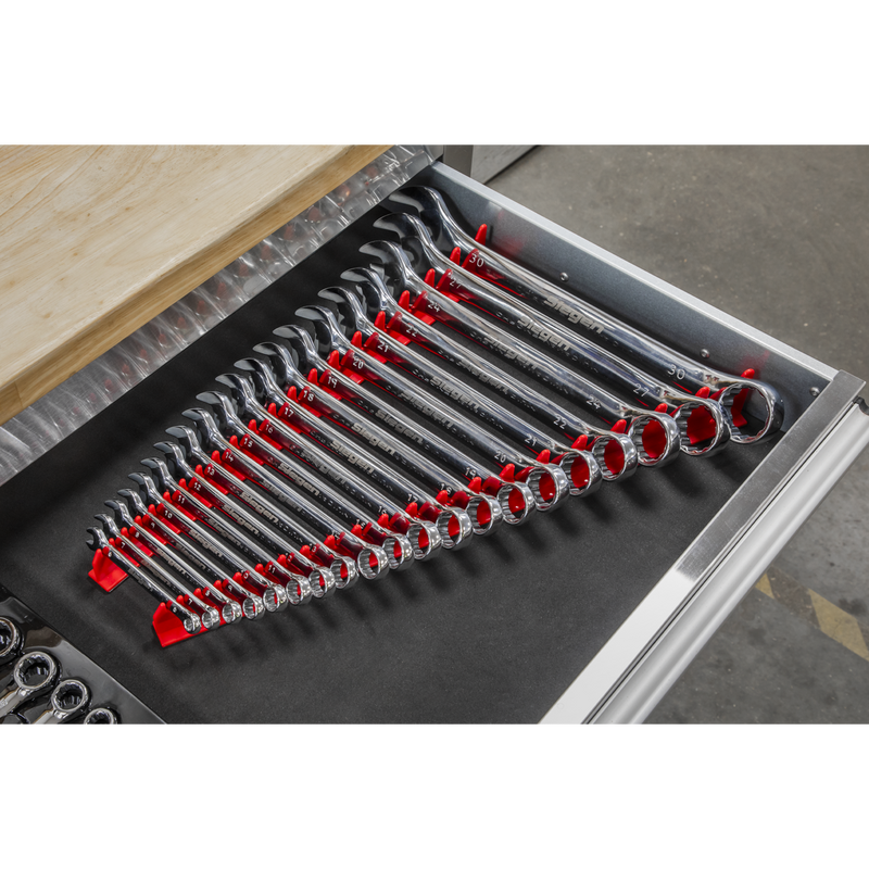 Sealey Premier Magnetic Spanner Rack 2 Piece 20 Capacity 385/425mm