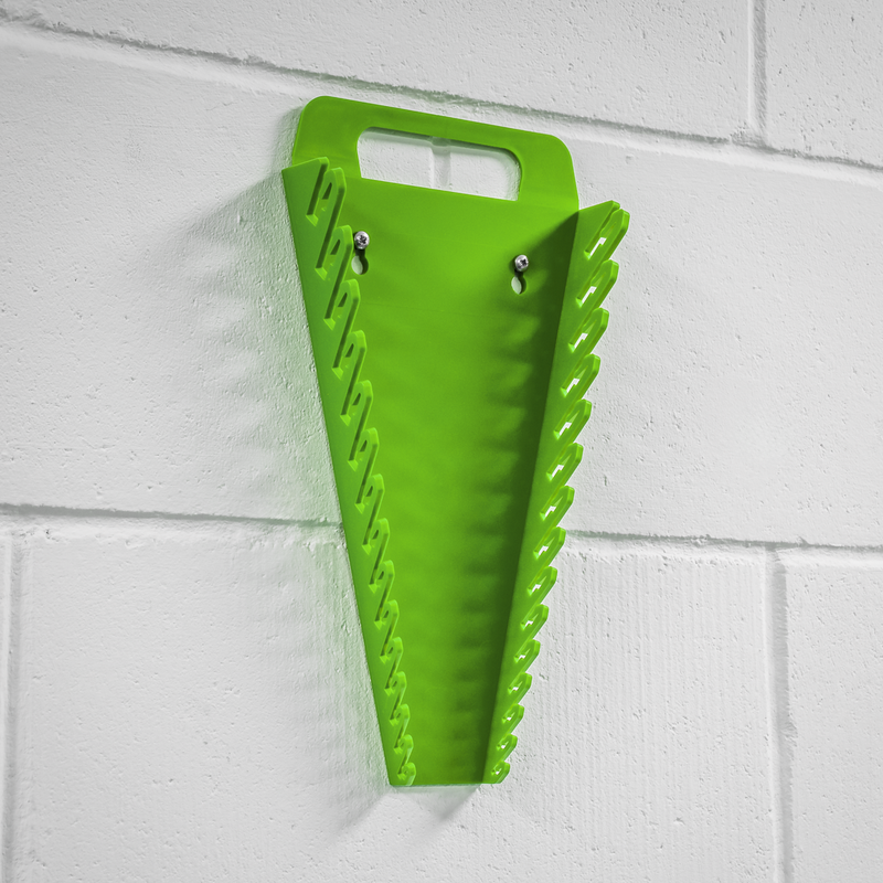 Sealey Premier Spanner Rack 15 Capacity Hi-Vis Green WR08HV