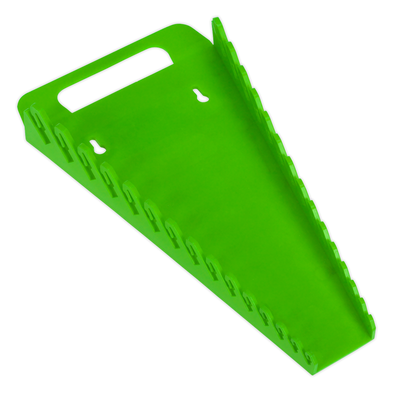 Sealey Premier Spanner Rack 15 Capacity Hi-Vis Green WR08HV