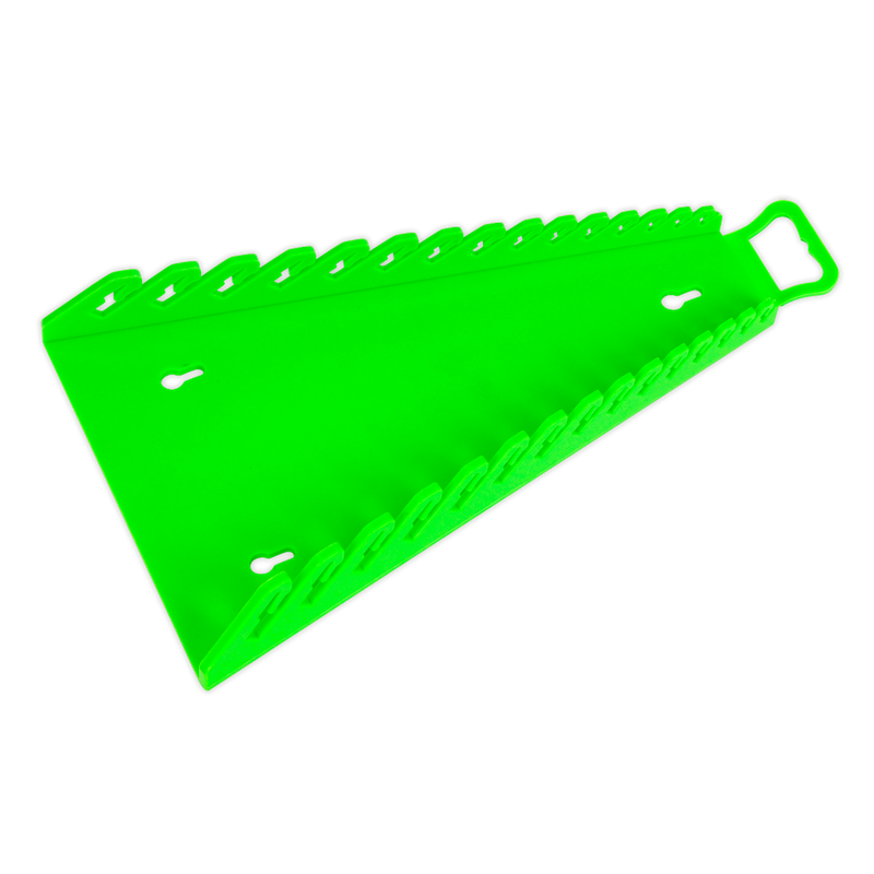Sealey Premier Reverse Spanner Rack 15 Capacity Hi-Vis Green