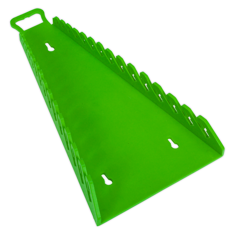 Sealey Premier Reverse Spanner Rack 15 Capacity Hi-Vis Green