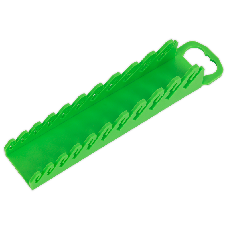 Sealey Premier Spanner Rack 10 Stubby Spanners Hi-Vis Green