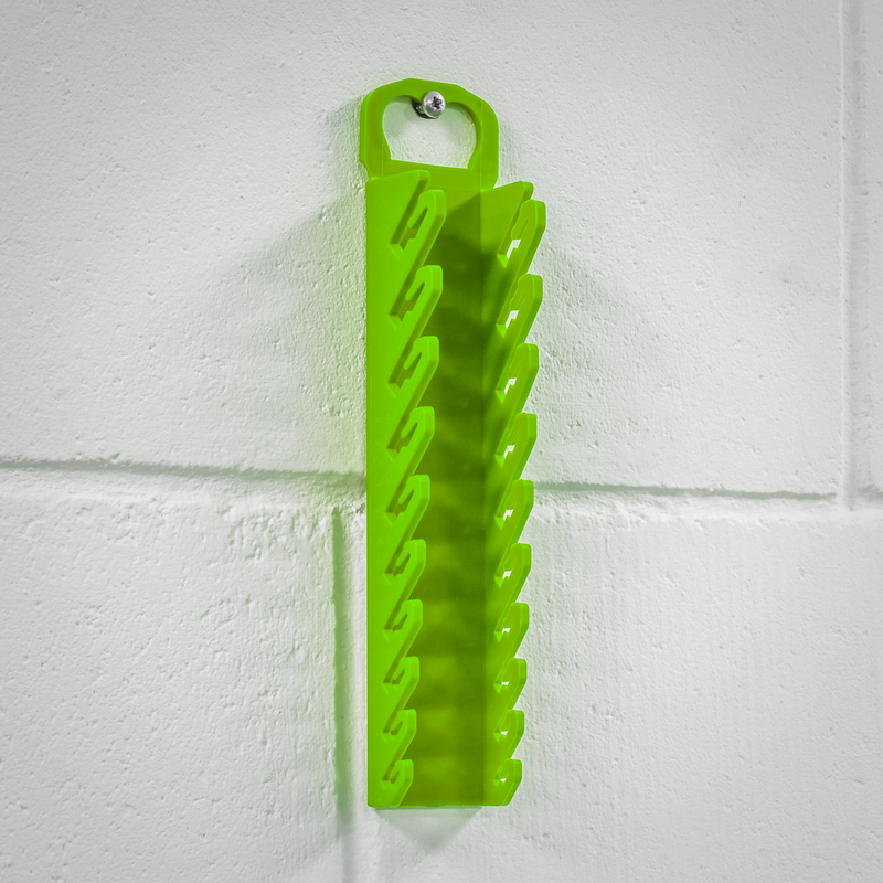 Sealey Premier Spanner Rack 10 Stubby Spanners Hi-Vis Green