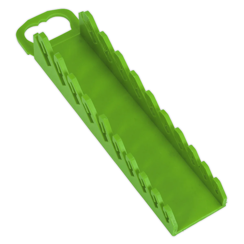 Sealey Premier Spanner Rack 10 Stubby Spanners Hi-Vis Green