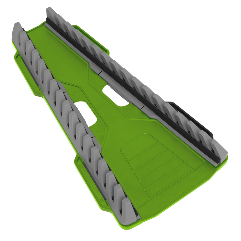 Sealey Premier Reversible Spanner Rack 16 Piece - Hi-Vis Green