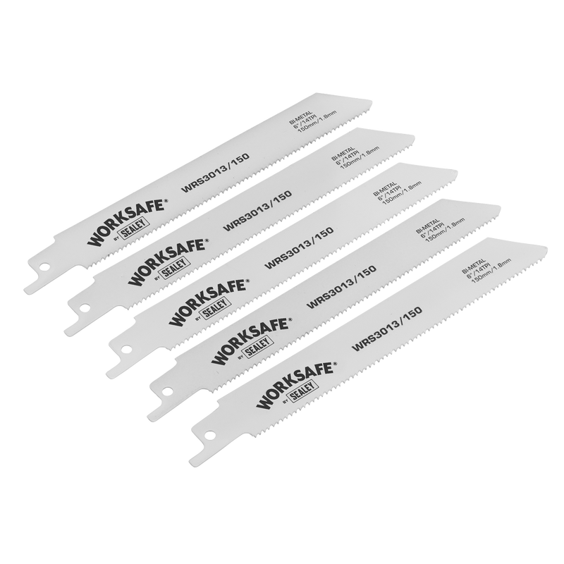 Worksafe Reciprocating Saw Blade 150mm 14tpi - Pack of 5