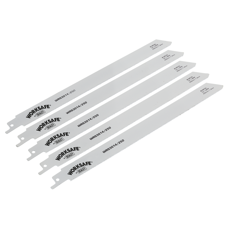 Worksafe Reciprocating Saw Blade 250mm 18tpi - Pack of 5