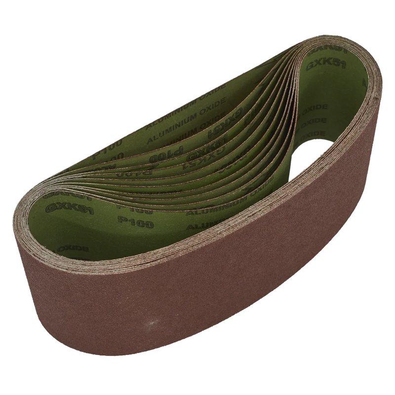 Worksafe® 100 x 610mm Sanding Belt 100Grit - Pack of 10 - WSB61100 Trade Quality