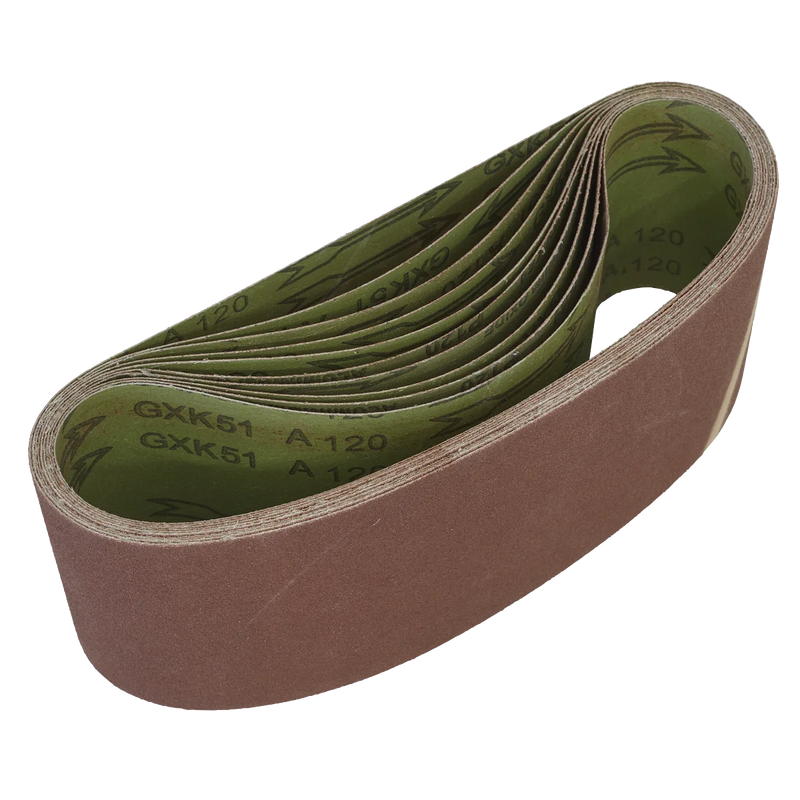 Worksafe® 100 x 610mm Sanding Belt 120Grit - Pack of 10 - WSB61120 Trade Quality