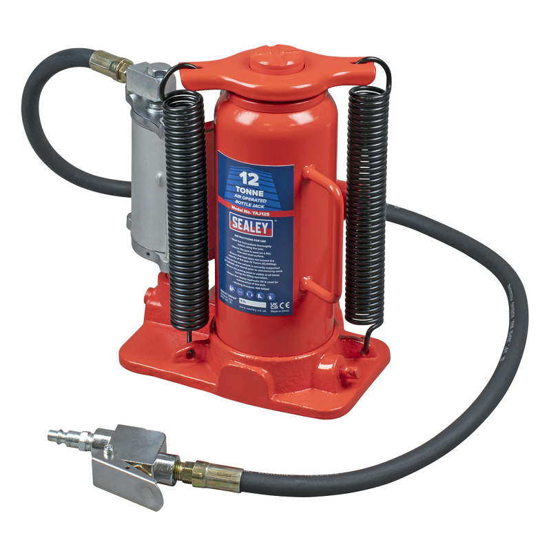 Sealey Air Operated Hydraulic Bottle Jack 12 Tonne 510mm