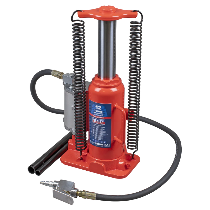 Sealey Air Operated Hydraulic Bottle Jack 12 Tonne 510mm
