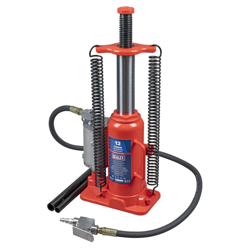 Sealey Air Operated Hydraulic Bottle Jack 12 Tonne 510mm